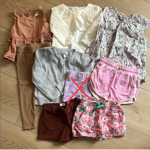 *read* Girls size 2mini Biden + Zara & moreshirts + shorts